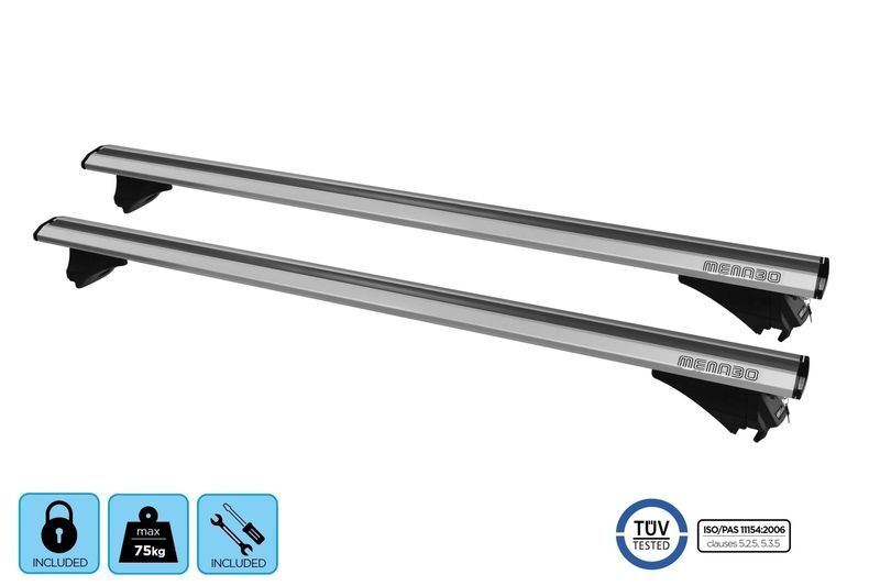 Barres de toit alu premium profilées pour Bmw X4 de 2014 à 2018 avec rails - 2