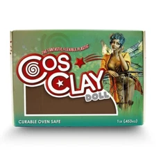 M00448 MOREZMORE 1 lb Cosclay Doll BEAUT BROWN Flexible Polymer Clay Soft Grade