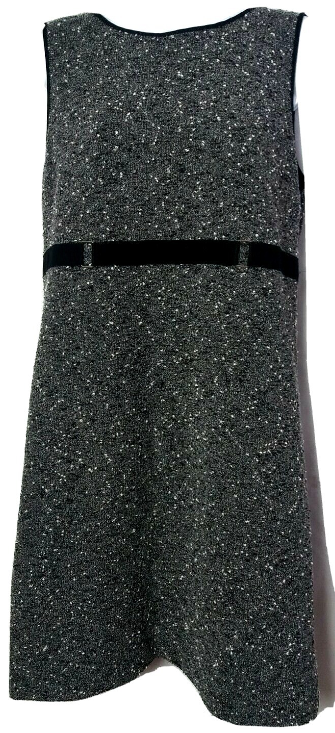 Talbots Contemporary Sheath Dress Size 6 Petites 6P Gray Black Tweed Preppy EUC