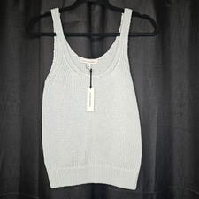 NWT Banana Republic Crochet Knit Sweater Tank Sz S in Mint Green Coastal Cottage