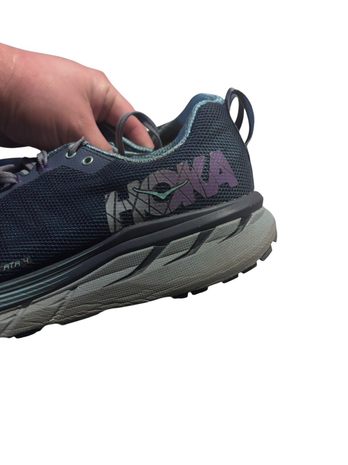 Hoka One One Challenger ATR 4 Women's Size 7.5 Trail Running Shoes Purple Blue image 4