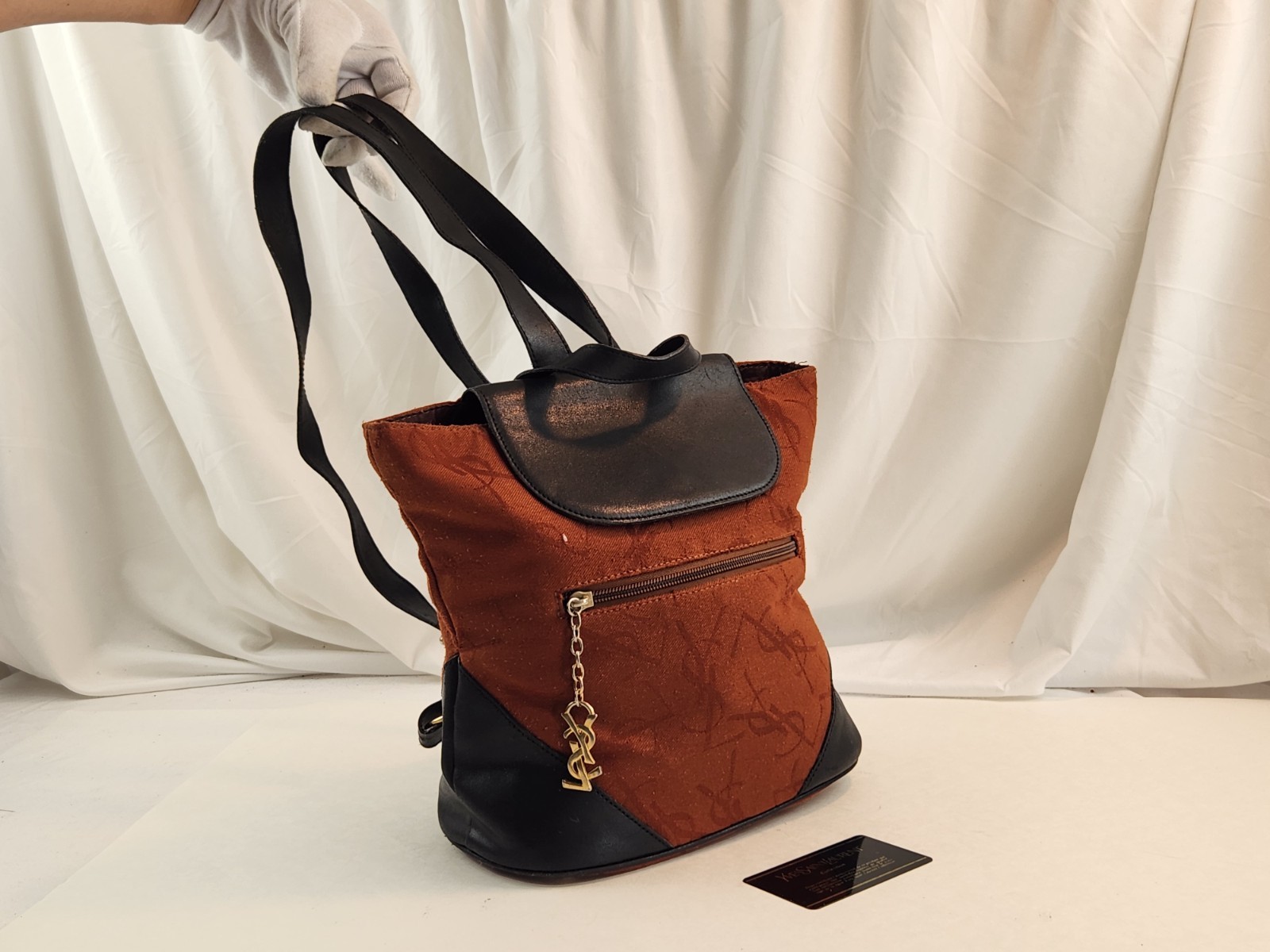 Authentic Yves Saint Laurent Backpack Ruby Red Ba… - image 1