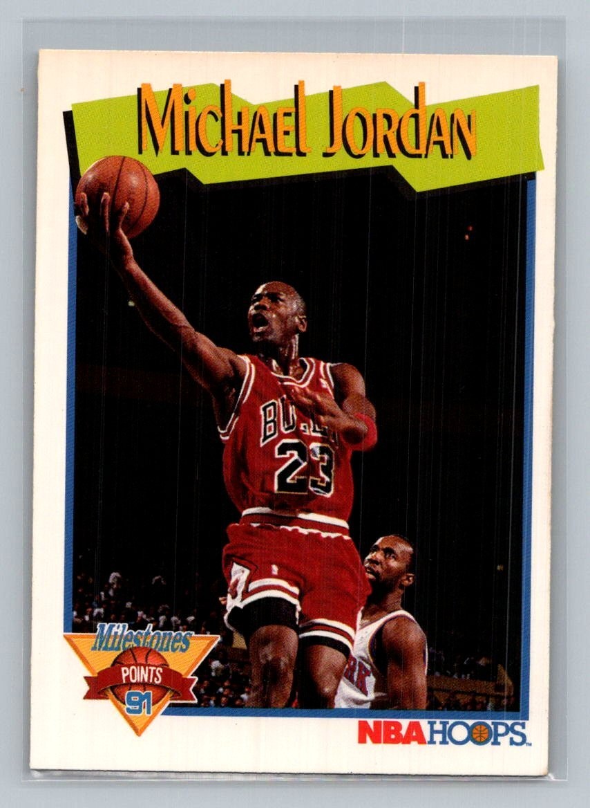 Michael Jordan 1991-92 NBA Hoops  Milestones #317 Chicago Bulls