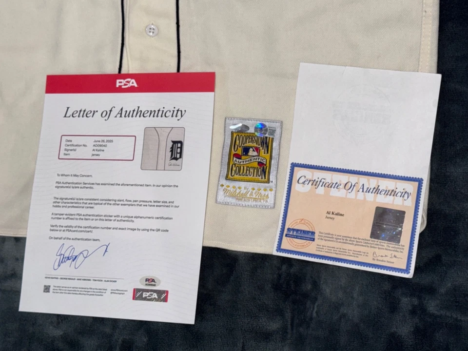 Al Kaline Signed Mitchell & Ness M&N Detroit Tigers Autographed Jersey Auto PSA - Image 4 of 4