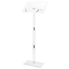 VEVOR Podium Stand 43 in Acrylic Lectern Adjustable Angles with Metal Base