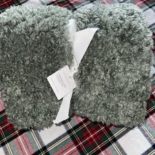 Pottery Barn Fireside Cozy Teddy Sherpa Throw Blanket 50x60 6932