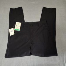 Chaps Golf Performance Chino Slim Fit Pants Men's 30x32 Black Stretch Waistband