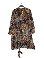 Massimo Dutti Wrap Midi Dress in Brown