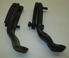 Vintage Automotive Fog / Head Lamp Bracket Pair Iron - Rat Rod or Custom Builds