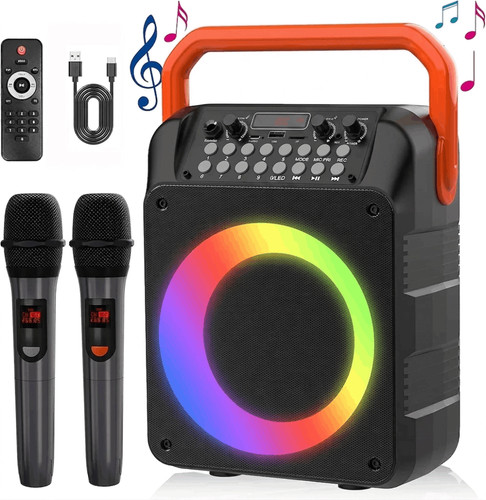 VTSGN Wireless Portable Karaoke Machine  Bluetooth 5.3 & Dual Microphones