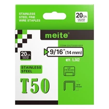 1,512 Counts T50 Stainless Steel Staples Marine,  9/16 Inch Length Heavy Duty