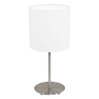 Weiß Nickel Moderne Tischlampe Nachtlampe 1X60W/E27 18X40 [Cm]
