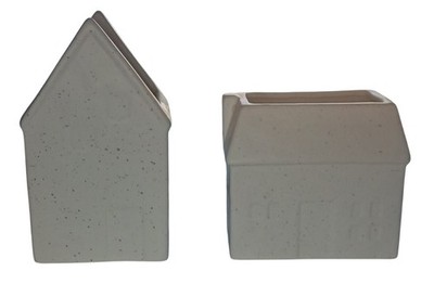 a set of ceramic house planters, Spot collection.