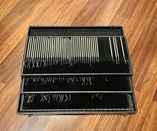 Antique Ca 1890 - 1918 Medical Dental Instruments Black Wooden Case OOAK HTF