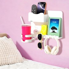 Floating Shelves for Bedside Shelf, Stick On Accessories Organizer, Wall Moun...