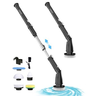 Electric cleaning brush Electric rotating washer, with 5 replaceable head brushe