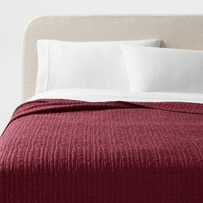 Threshold Lyocell Quilt Luxe Solid Lightweight OEKO-TEX, Wine Red, Full/Queen