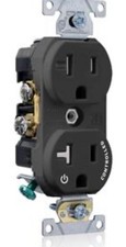 Leviton TBR20-S1E Tamper Resistant Duplex Receptacle Split Circuit Controlled