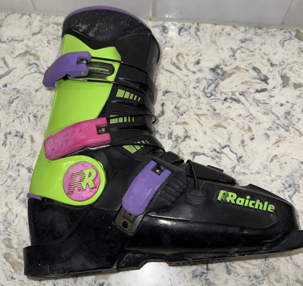 Vintage Neon RAICHLE FLEXON SKI BOOTS for Men SIZE - 301mm Made in