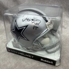 Dez Bryant Signed Dallas Cowboys Silver Mini Football Helmet JSA NFL Box DmgRead