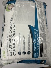 Purelux Gel Memory Foam Adjustable Comfort Cooling Pillow 2 Pack, Queen