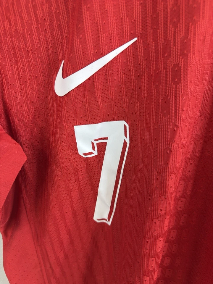 Portugal Cristiano Ronaldo #7 Red/Green Size Adult S But Fits Youth XL - Image 4 of 4