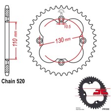 JT Sprockets Steel Rear Sprocket - 36T - JTR1350.36