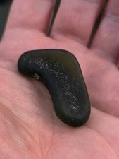 "REAL" Surf-Tumbled Black/Green PIRATE GLASS Seaglass Bottle Bottom Piece