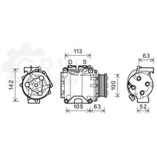 Kompressor Klimaanlage Klimakompressor für Honda CR-V II RD_