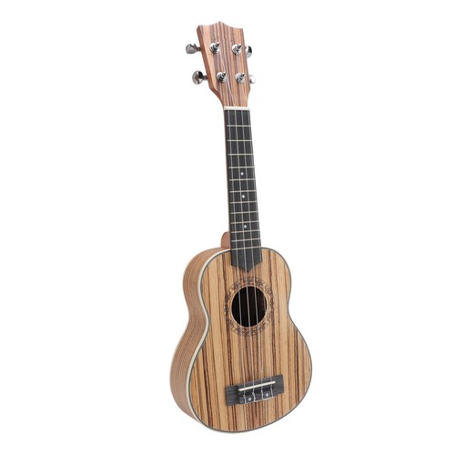 21in Soprano Ukulele Zebra Wood Soprano Ukulele Safe Paint Complete With Strap - Picture 4 of 12