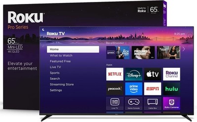 Roku 65'' Class Pro Series 65R8C5 4K QLED Mini-LED Smart Roku TV (2025)