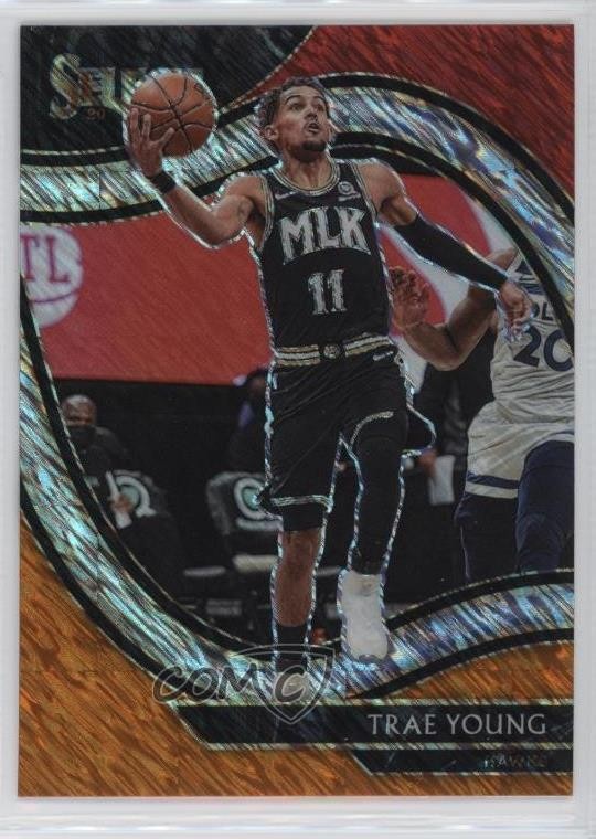2020 Panini Select Courtside Red White Orange Shimmer Prizm Trae Young #227 07qd
