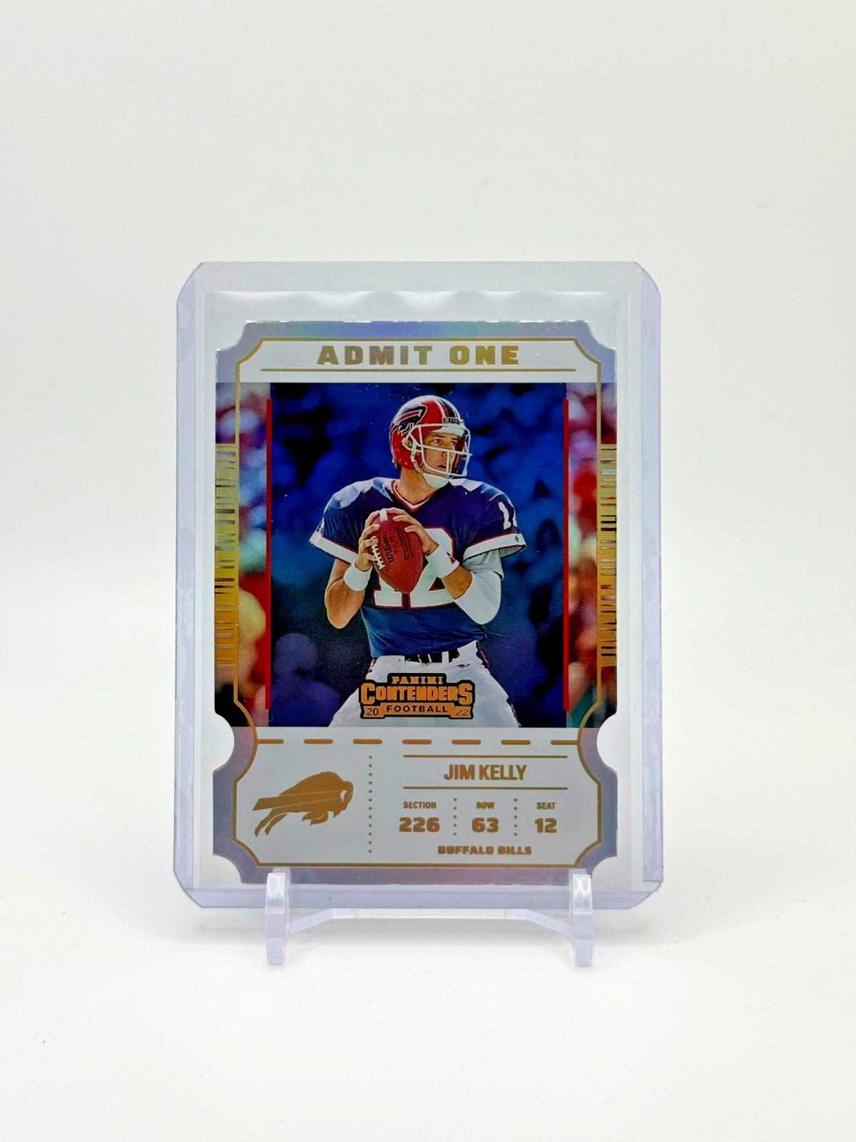 2022 Panini Contenders - JIM KELLY Admit One Die-Cut Case Hit SSP #AO-JKE Bills