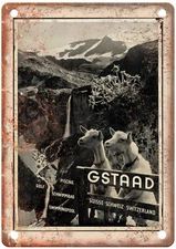 Vintage Gstaad Travel Poster Retro Look Sign T883