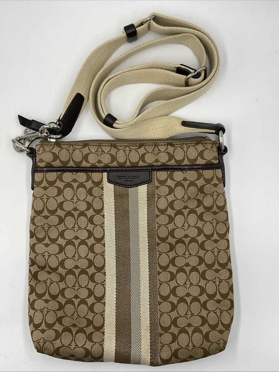 バッグ COACH Signature Stripe Accessory Pouch Coach Swingpack Crossbody Striped Bags & Handbags for Women for