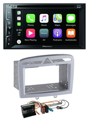 Pioneer MP3 USB DVD Bluetooth DAB 2DIN Autoradio für Peugeot 308 09-13 warmsilbe - Bild 1 von 4