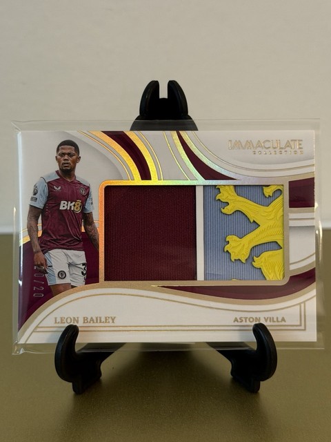 2024-25 Panini Immaculate Leon Bailey Team Crests /20 Aston Villa #TC-LB