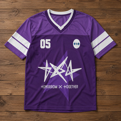 TXT World Tour Football Jersey Purple Shirt Kpop MOA Concert Outfit K69