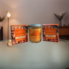 Combo Wallflower refills 4 bulbs PUMPKIN PECAN WAFFLES And 1 Wick Candle BBW