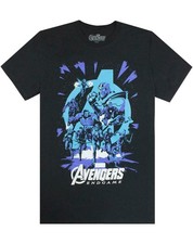 Image of Marvel Black Avengers Short Sleeved T-Shirt Mens