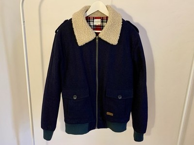 Frontline Roscoe Jacke Größe M Fellkragen Dunkelblau
