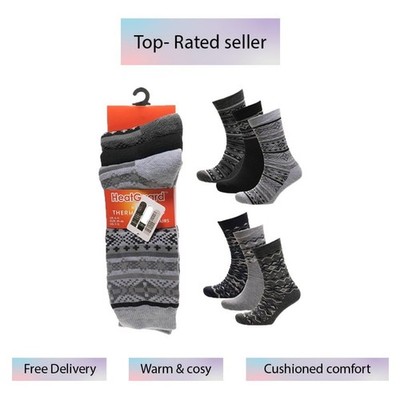 Herren Thermo Socken Warm Winter Arbeit Stiefel Wandern UK 6-11 Wollmischung Paket
