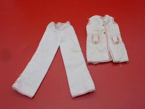 #3448 VINTAGE FRANCIE WITH IT WHITES ~VEST TOP AND PANTS