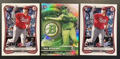 2026 Bowman Chrome Sal Stewart Under the Radar  & Base Lot (3) Cincinnati Reds