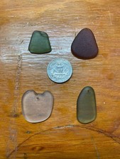 Genuine Sea Glass 4 drilled Beautiful Assortmant Shapes and ColorsJones Beach NY