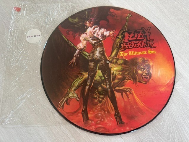 OZZY OSBOURNE - THE ULIMATE SIN  1.PRESS LIM. PICTURE DISC  UK 1986