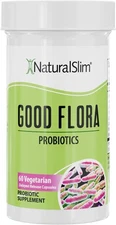 NaturalSlim GOOD FLORA Probiotic Supplement w/ 7 Powerful Probiotic Strains