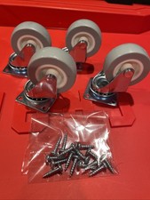 Ikea RILL Castor Grey 50 mm 966.713.00 - Lot Of 4 - With Screws