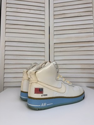 Nike Air Force 1 High 27000 578272-100 White Blue USA Men's Athletic Sneaker
