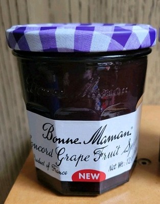 Bonne Maman CONCORD GRAPES FRUIT SPREAD JAM 12.7oz/360g JAR France GLUTEN-FREE 